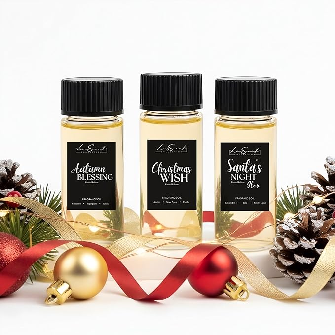 Christmas Scent Oils for Aroma Diffusers 3-Pack 50ML Each
